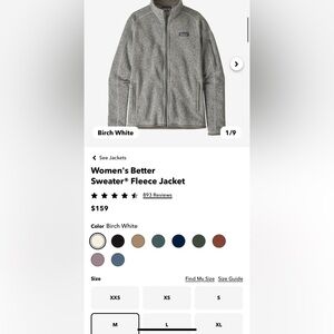 Women’s Patagonia full zip up jacket. Size medium. Great condition!